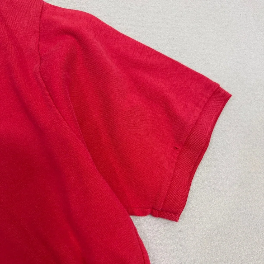 Polo Ralph Lauren Polo Shirt Mens Large Red Vintage USA Made Short Sleeve Preppy